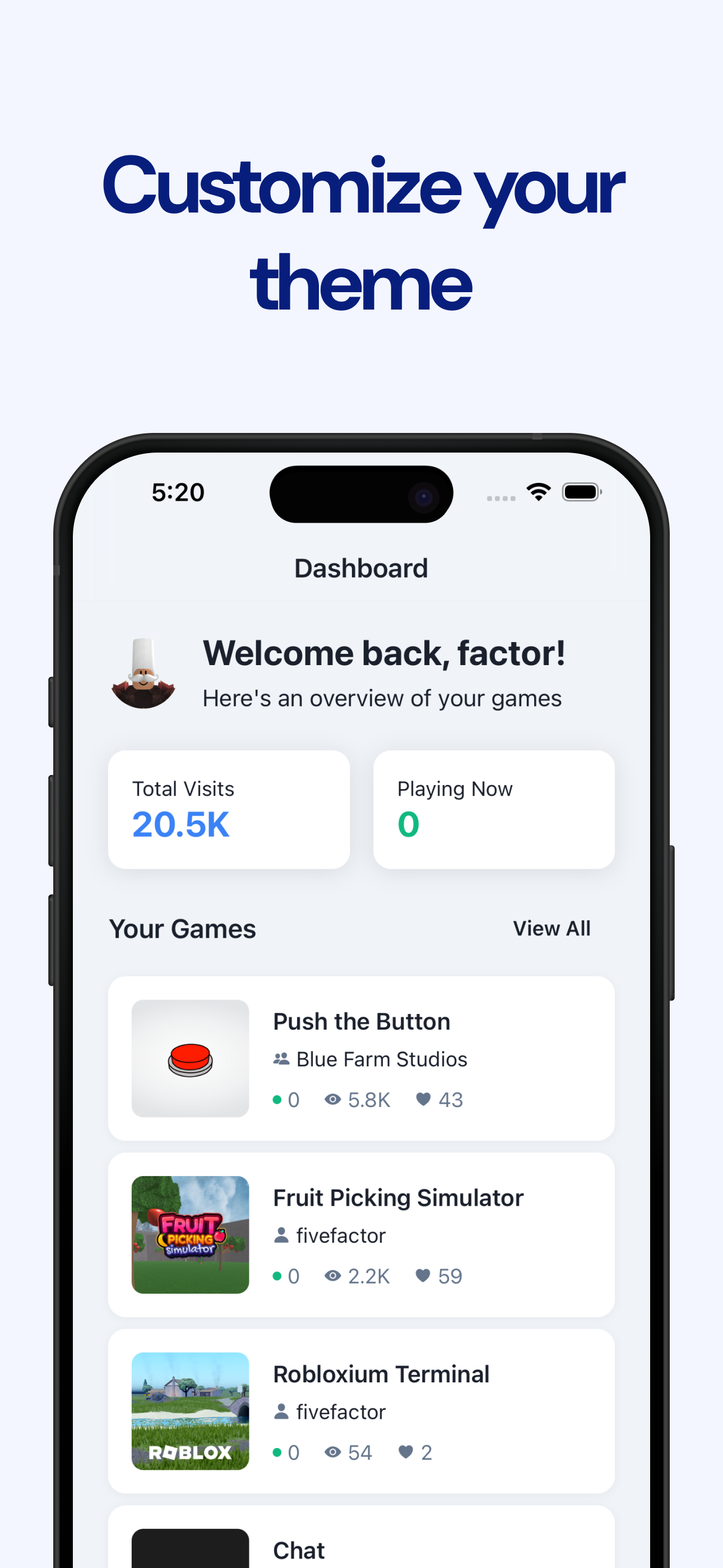 Light Theme Dashboard